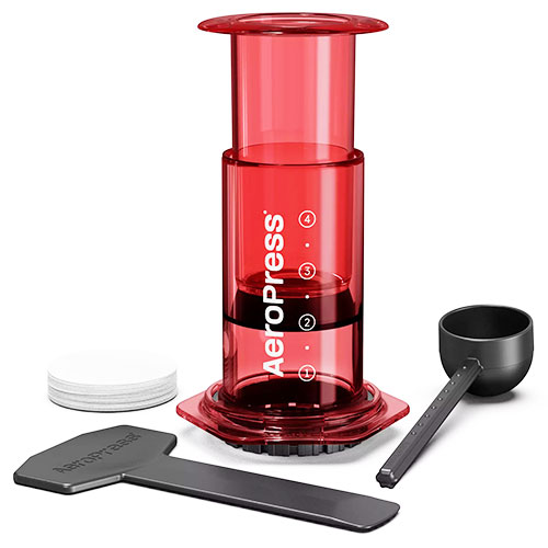AeroPress Clear Red Coffee Maker