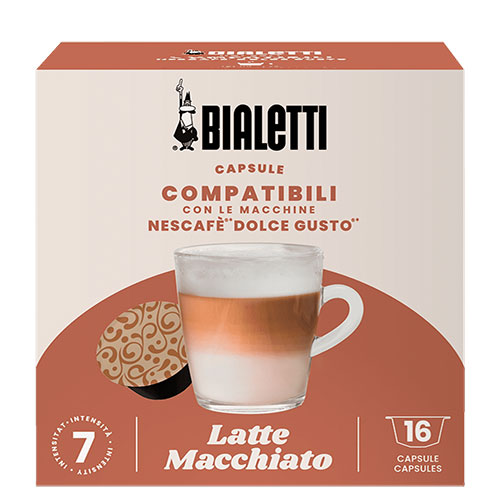 Bialetti Latte Macchiato Dolce Gusto Compatible Capsules 6x16st