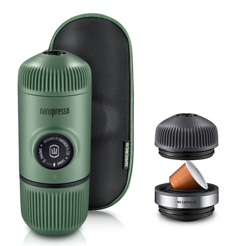 Wacaco Nanopresso Moss Green met NS Adapter